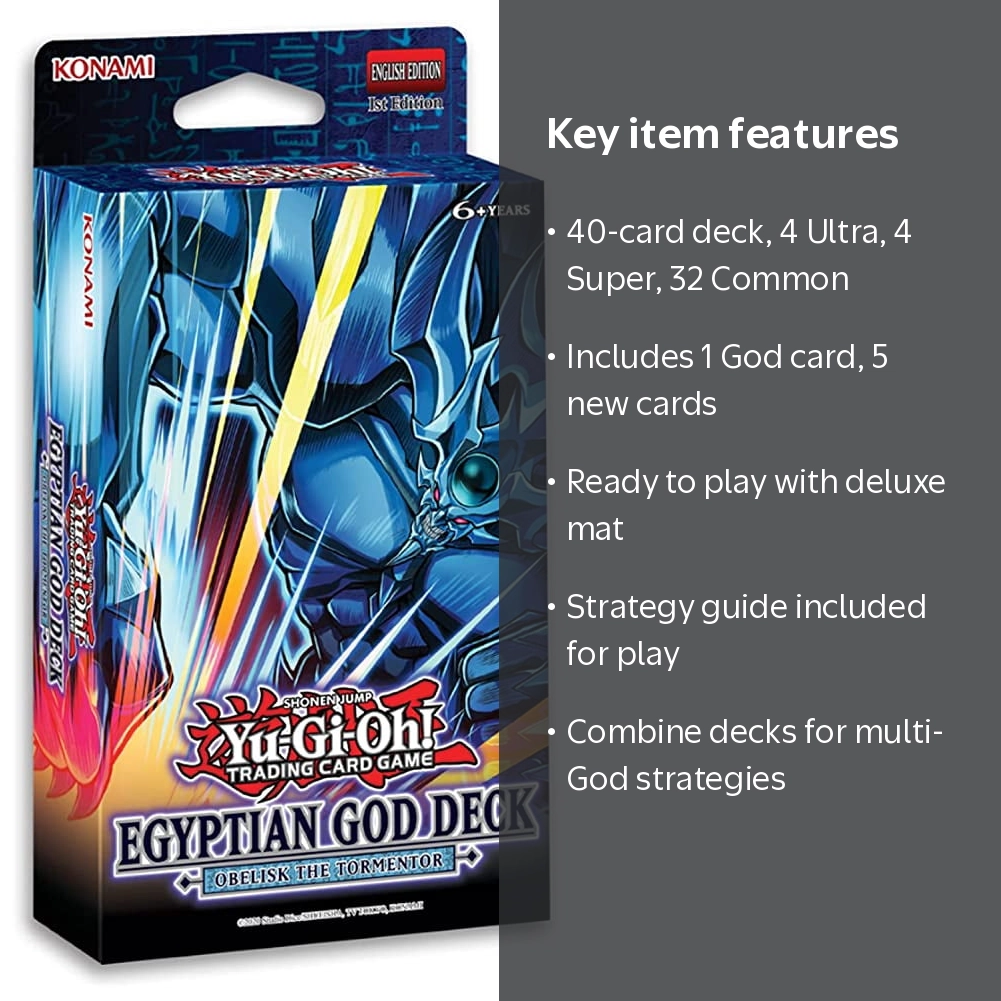 Yu-Gi-Oh!, Egyptian God Duel Deck with Obelisk, 40 cards - Walmart.com