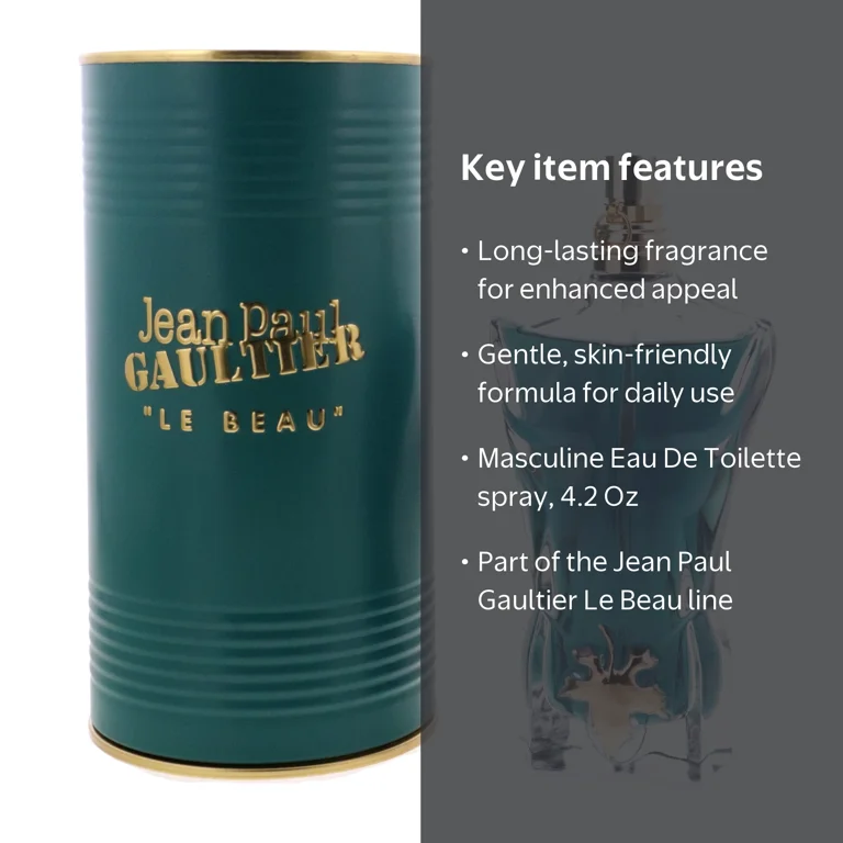Jean Paul Gaultier Le Beau EDT Spray, Fragrance for Men, Coconut