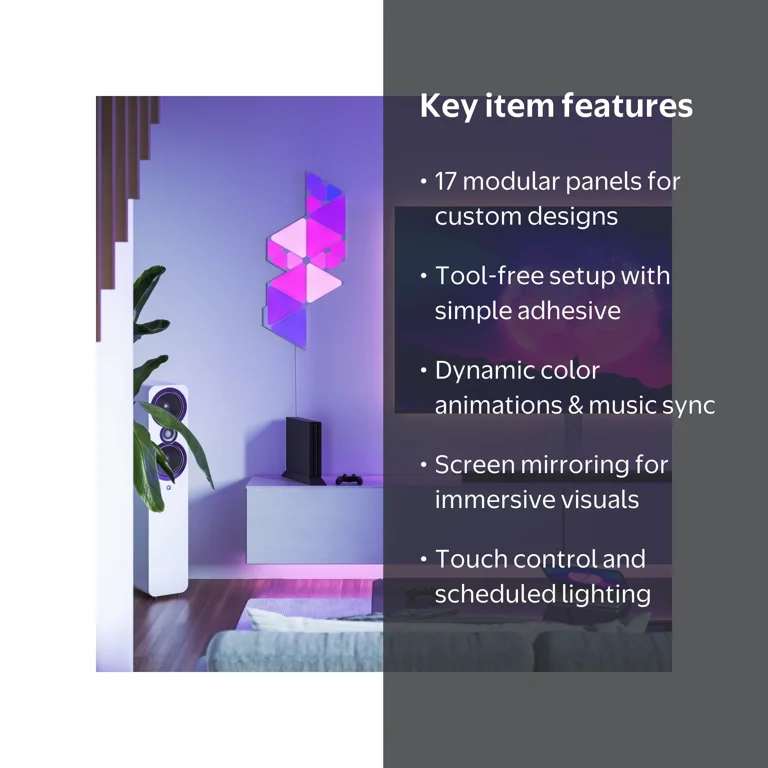 Nanoleaf Shapes Triangles & Mini Triangles Smarter Kit - LED Wall