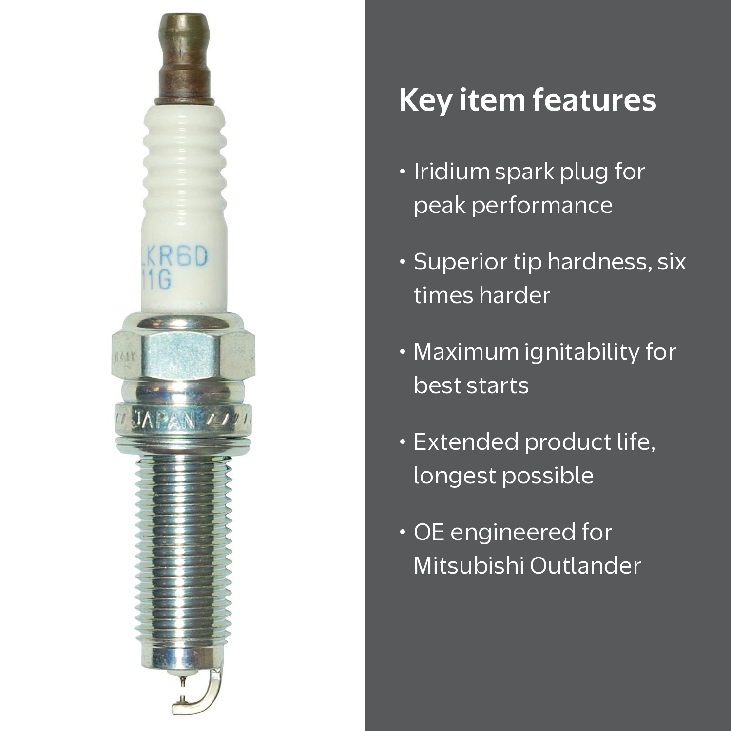 Ngk (95264) Dilkr6d11g Laser Iridium Spark Plug Fits select: 2014
