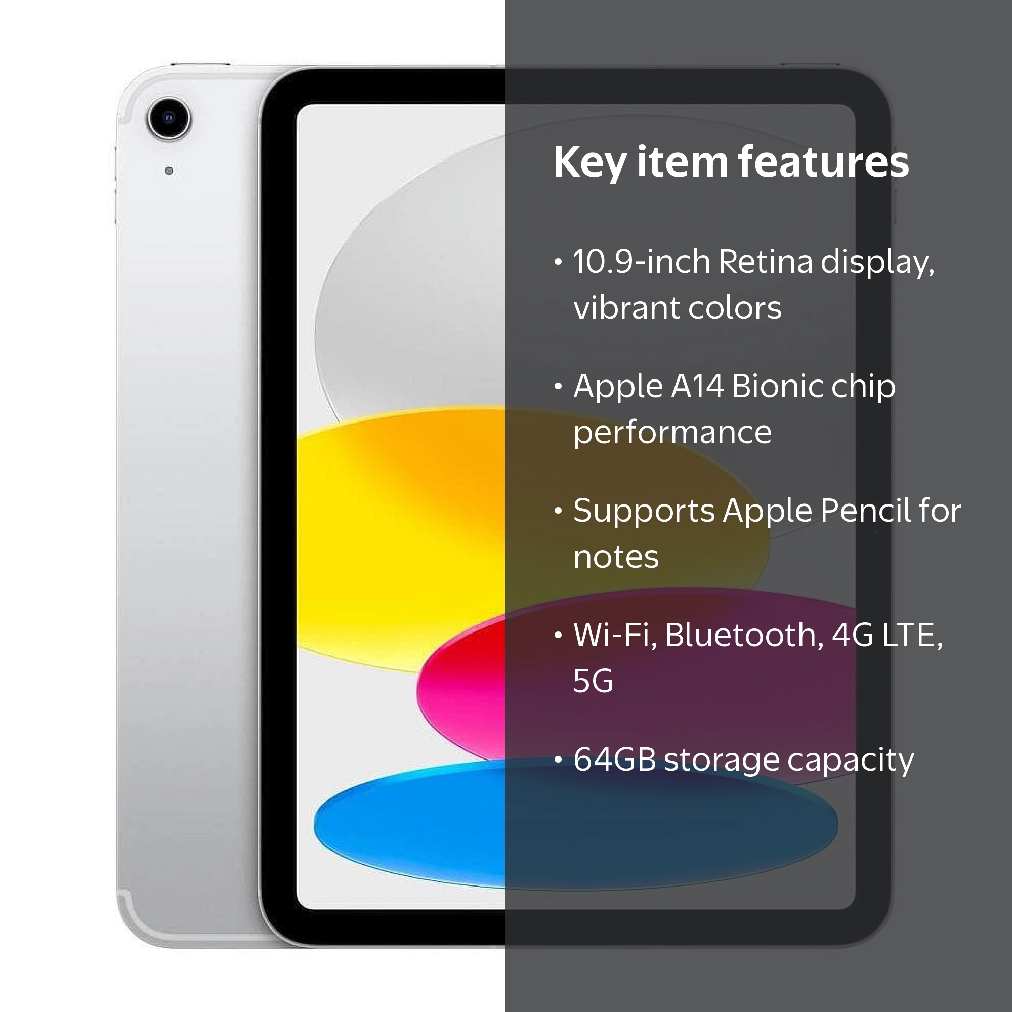 Apple iPad 10th Gen, 10.9-inch Retina Display, WiFi+Cell, 64GB