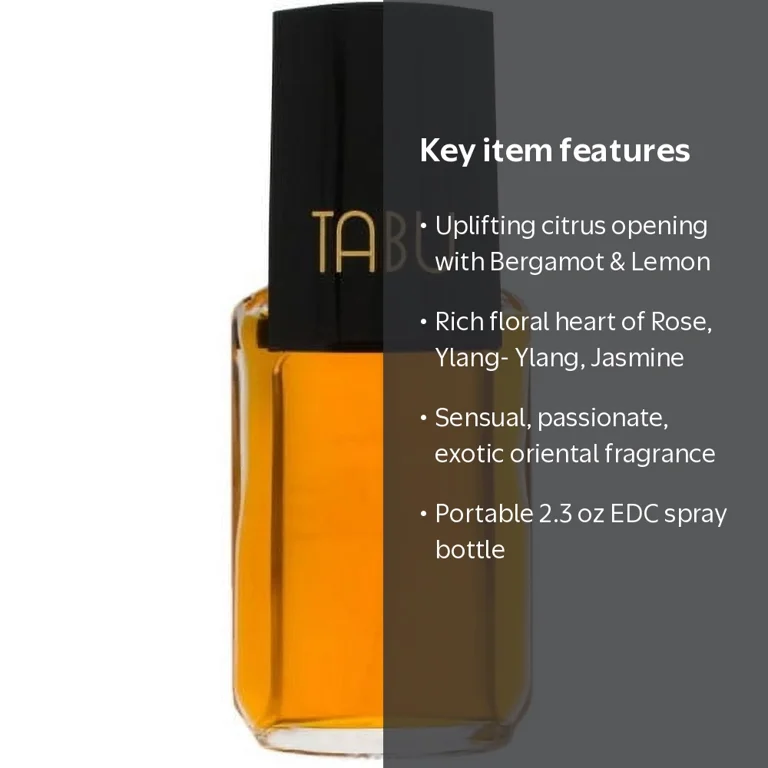 Dana TABU Oriental Musk Perfume with Bergamot and Amber, Eau de