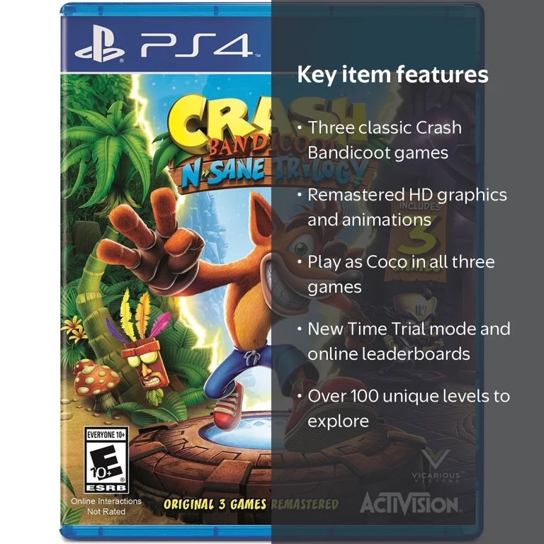 Activision, Crash Bandicoot N. Sane Trilogy, PlayStation 4