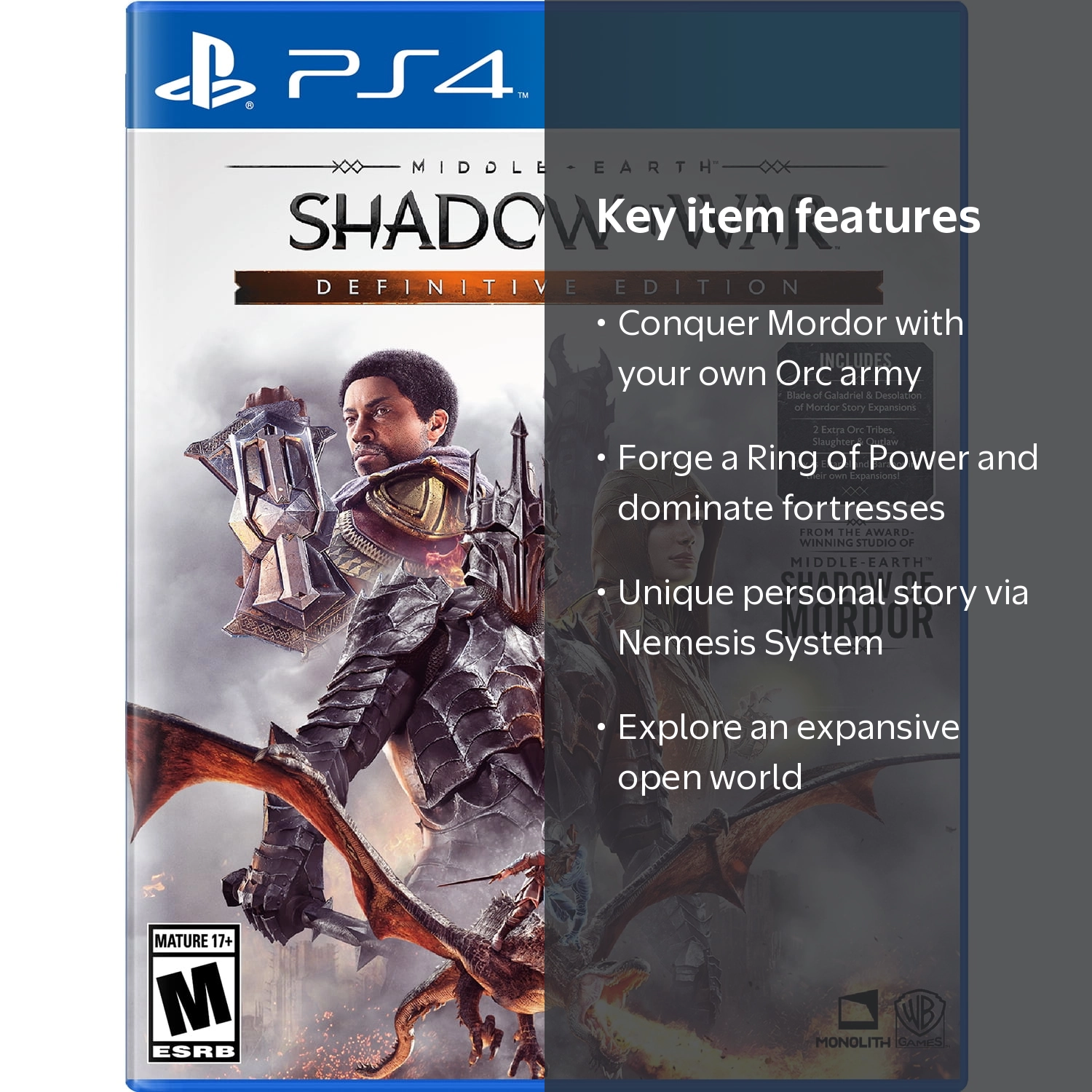 Warner Bros. Middle Earth: Shadow Of War Definitive Edition for