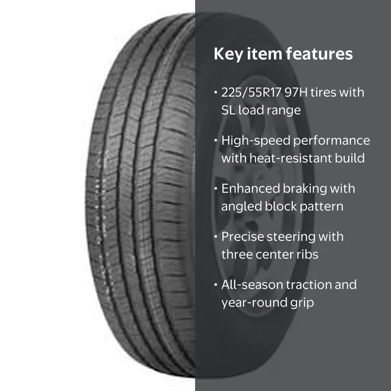 アオキュウ225／55R17 Evoluxx, Passenger Tire, 225/55R17 97H, All-Season Performance