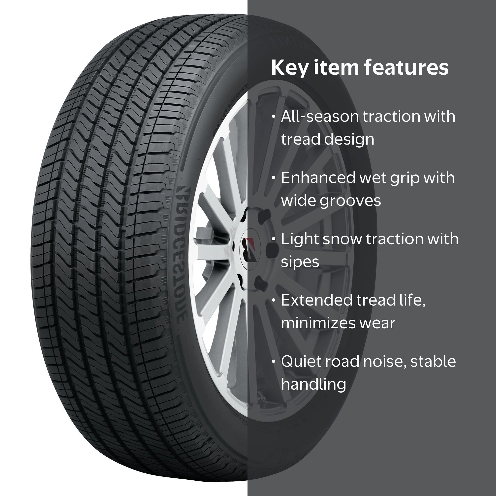 BRIDGESTONE ALENZAA/S02 275/50R22 エスカレード Bridgestone, Alenza A S 02 Tire, 275/50R22, Black, Load 111 S