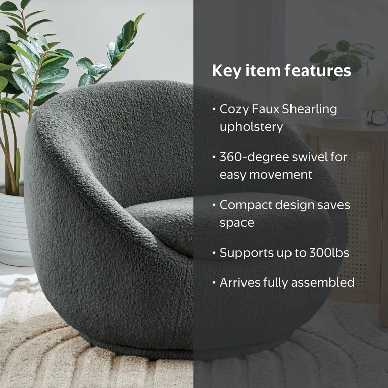 Free Shipping! Better Homes & Gardens Mira Swivel Accent Chair
