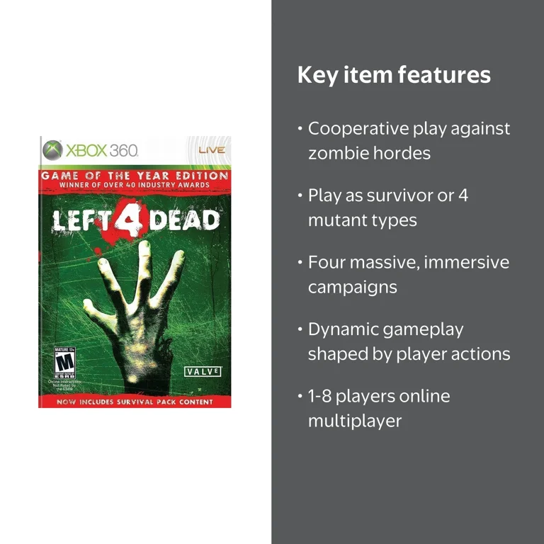 Left 4 Dead - Game Of The Year Edition Platinum Hits Xbox 360