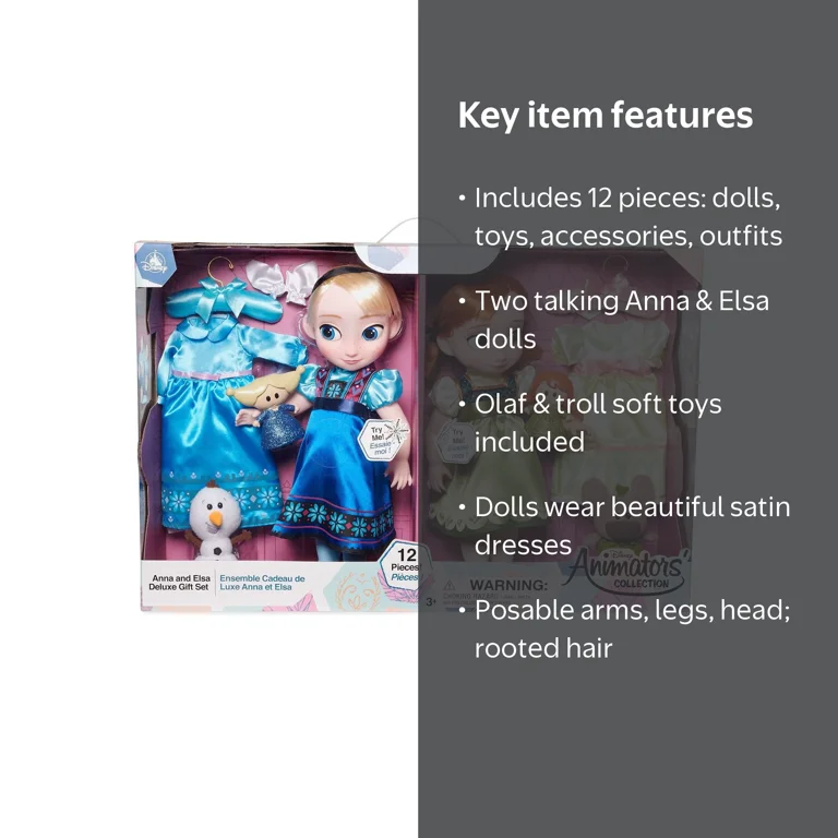 Disney Frozen Anna & Elsa Singing Dolls Deluxe Gift Set with