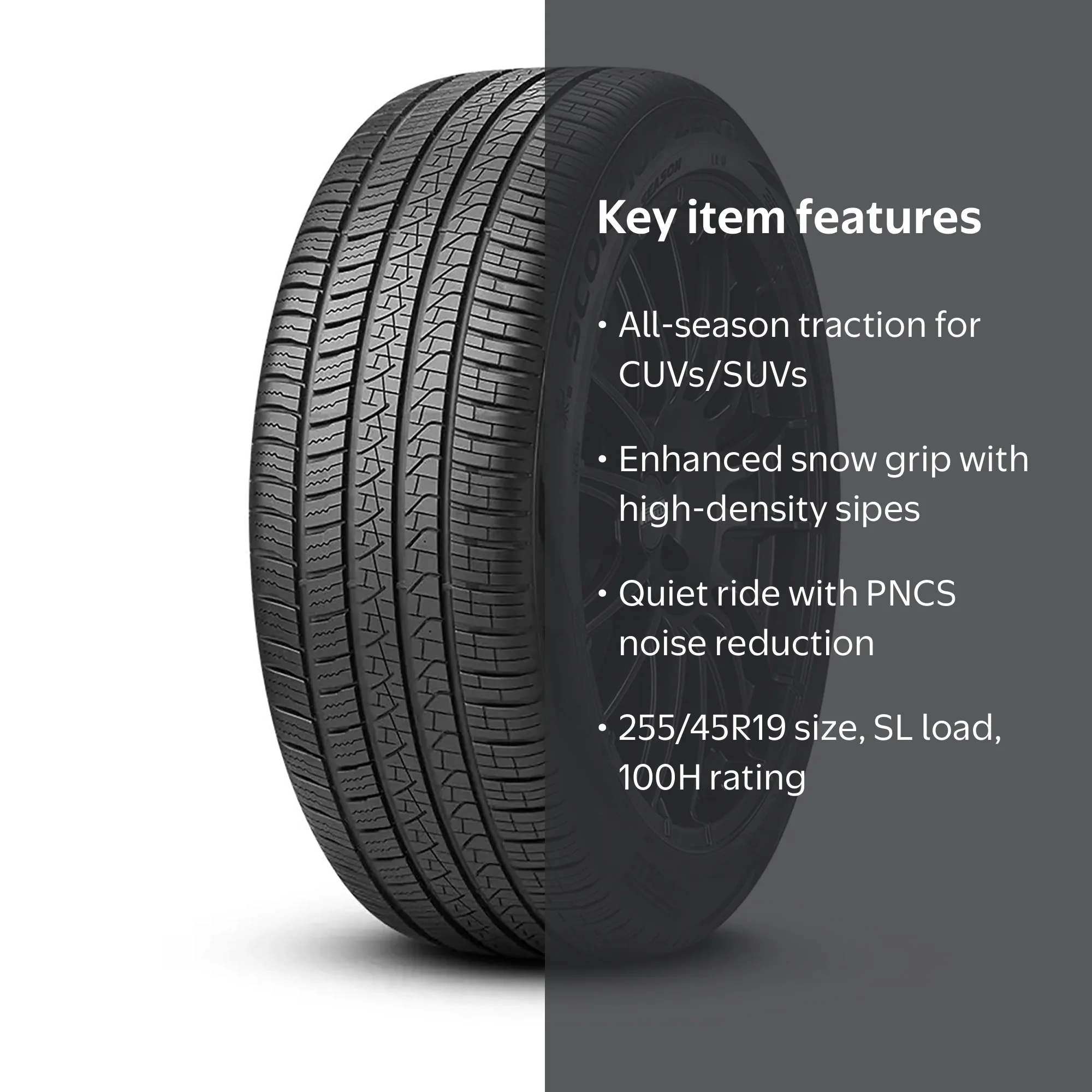 Pirelli, SUV Crossover Tire, All Season, 255/45R19, 100H - Walmart.com