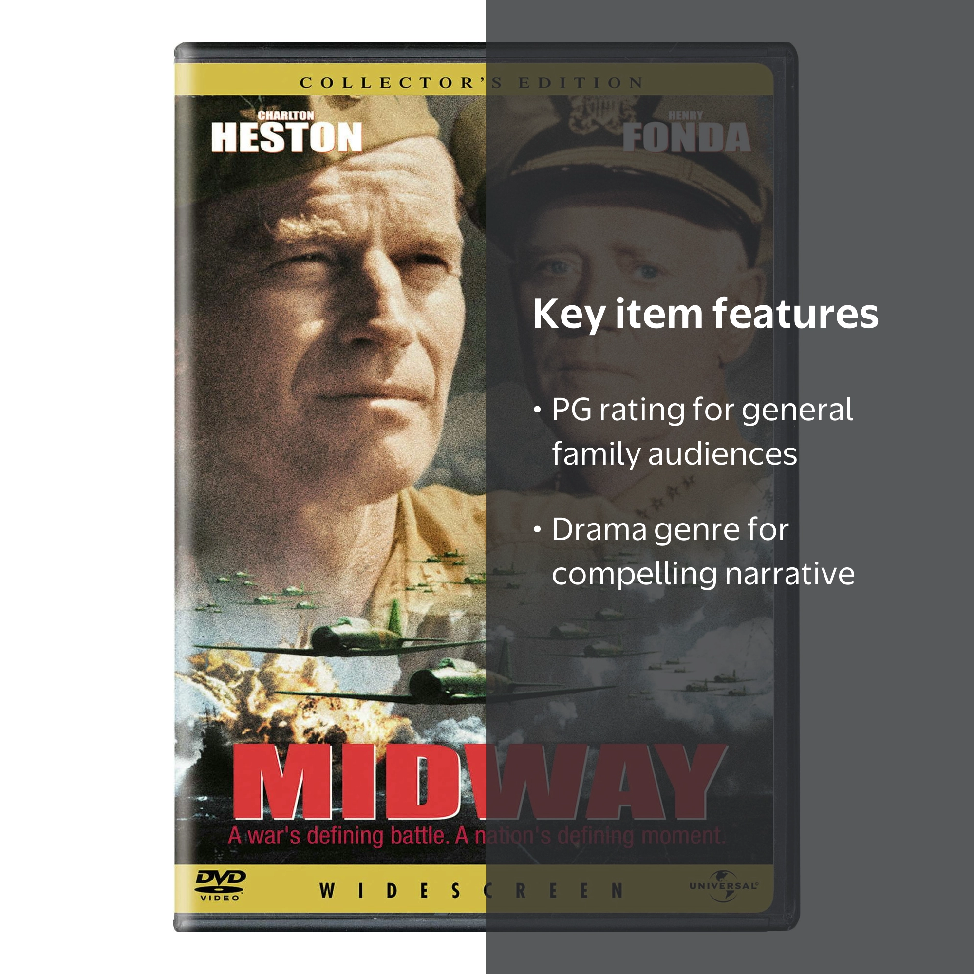 SDS, Midway DVD, PG, Battle of Midway military history - Walmart.com