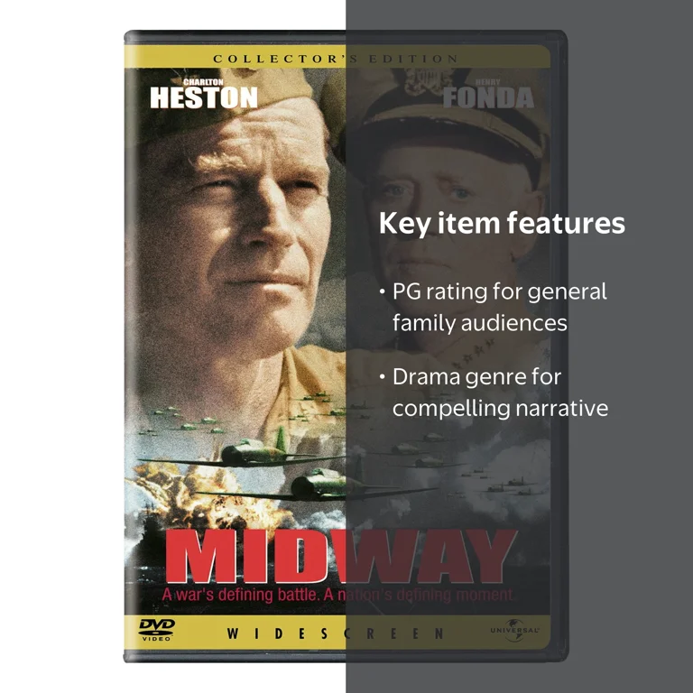 SDS, Midway DVD, PG, Battle of Midway military history - Walmart.com