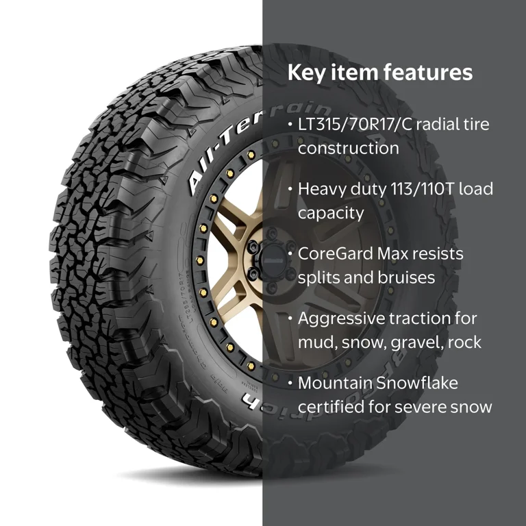 Free Shipping! BF Goodrich All-Terrain T/A KO2 Off-Road Mud Snow