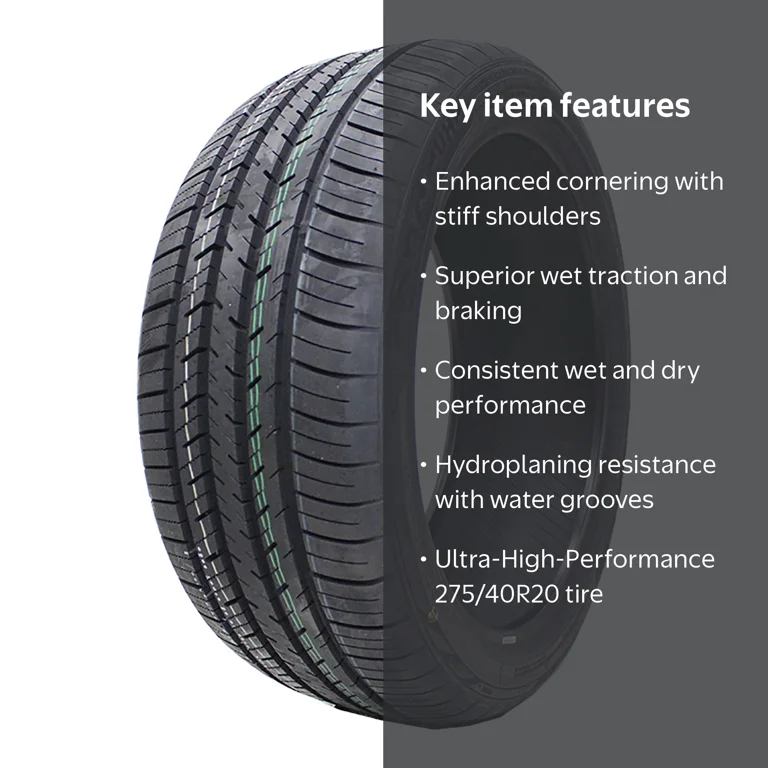 Atlas, Passenger Tire, 275/40R20 106Y XL, Black Sidewall - Walmart.com