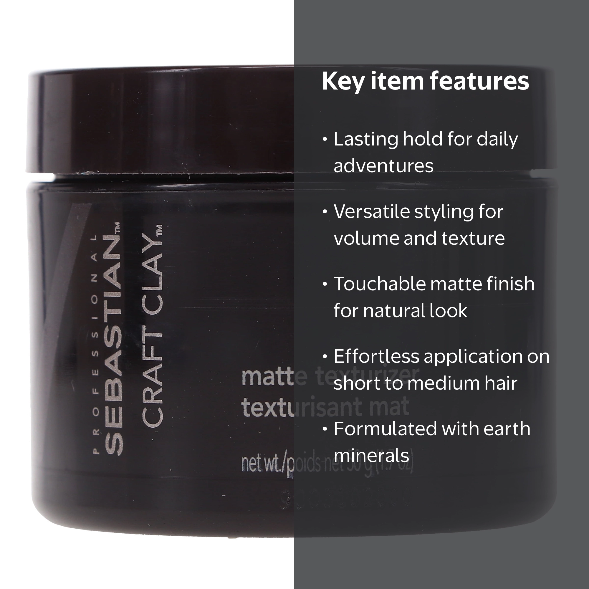 Sebastian Professional, Craft Clay, 1.7 oz, Matte Finish - Walmart.com