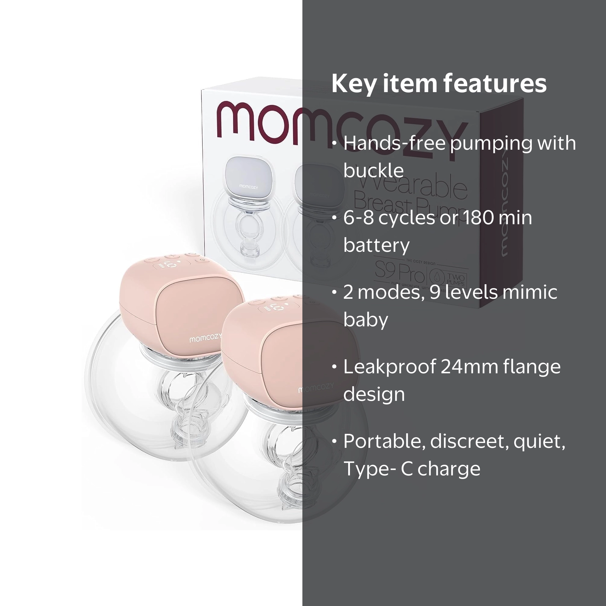 Momcozy Double Wearable Breast Pump S9 Pro, Mom Cozy Free Hands