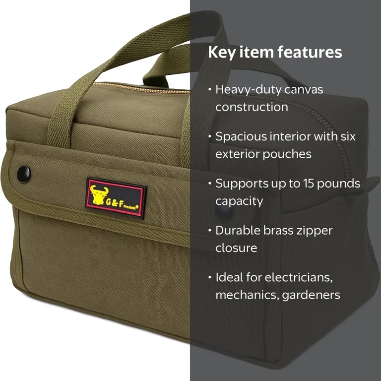 G & F Products, Heavy Duty Tool Bag, 11