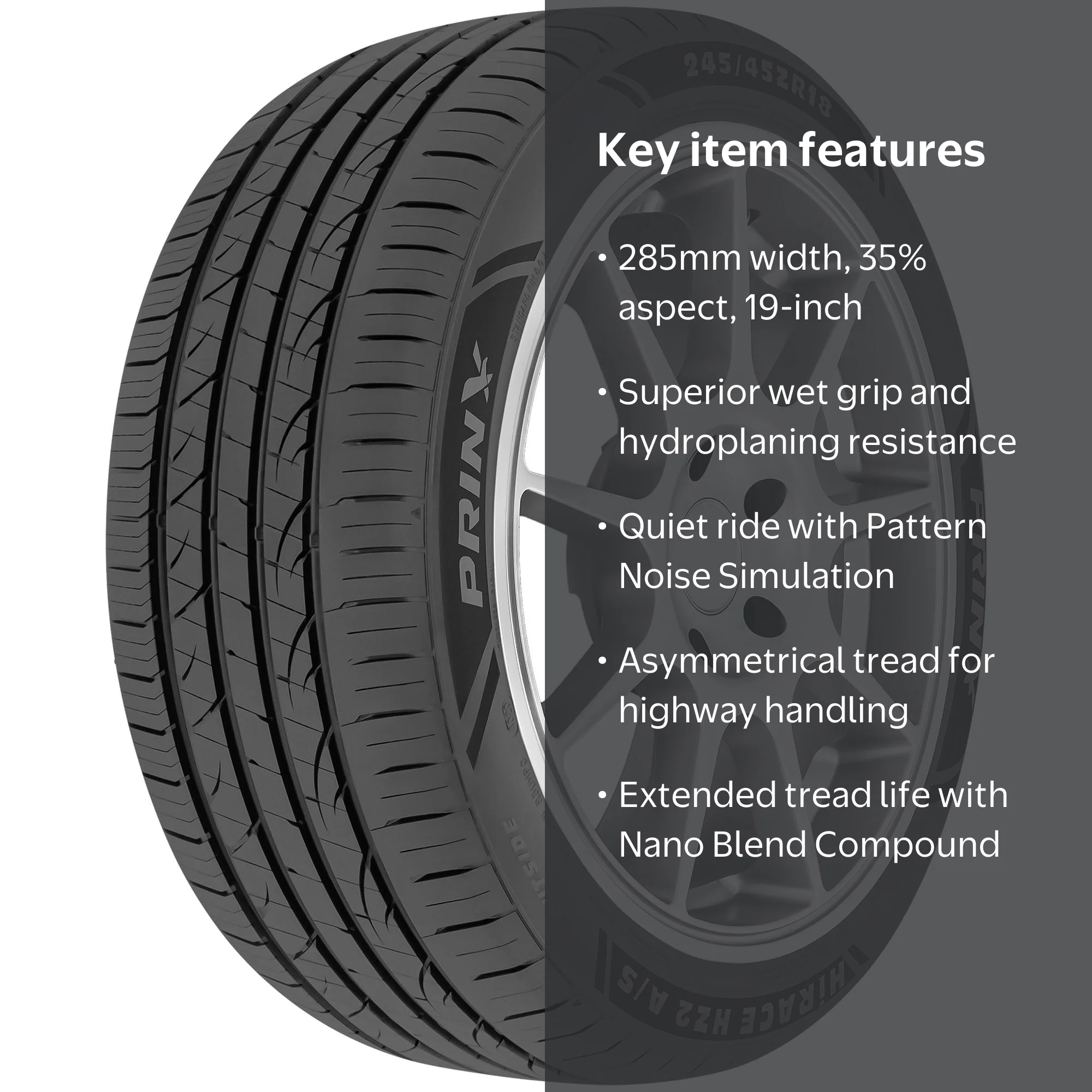 Prinx HiRACE HZ2 A/S All Season 285/35ZR19 103Y XL Tire for