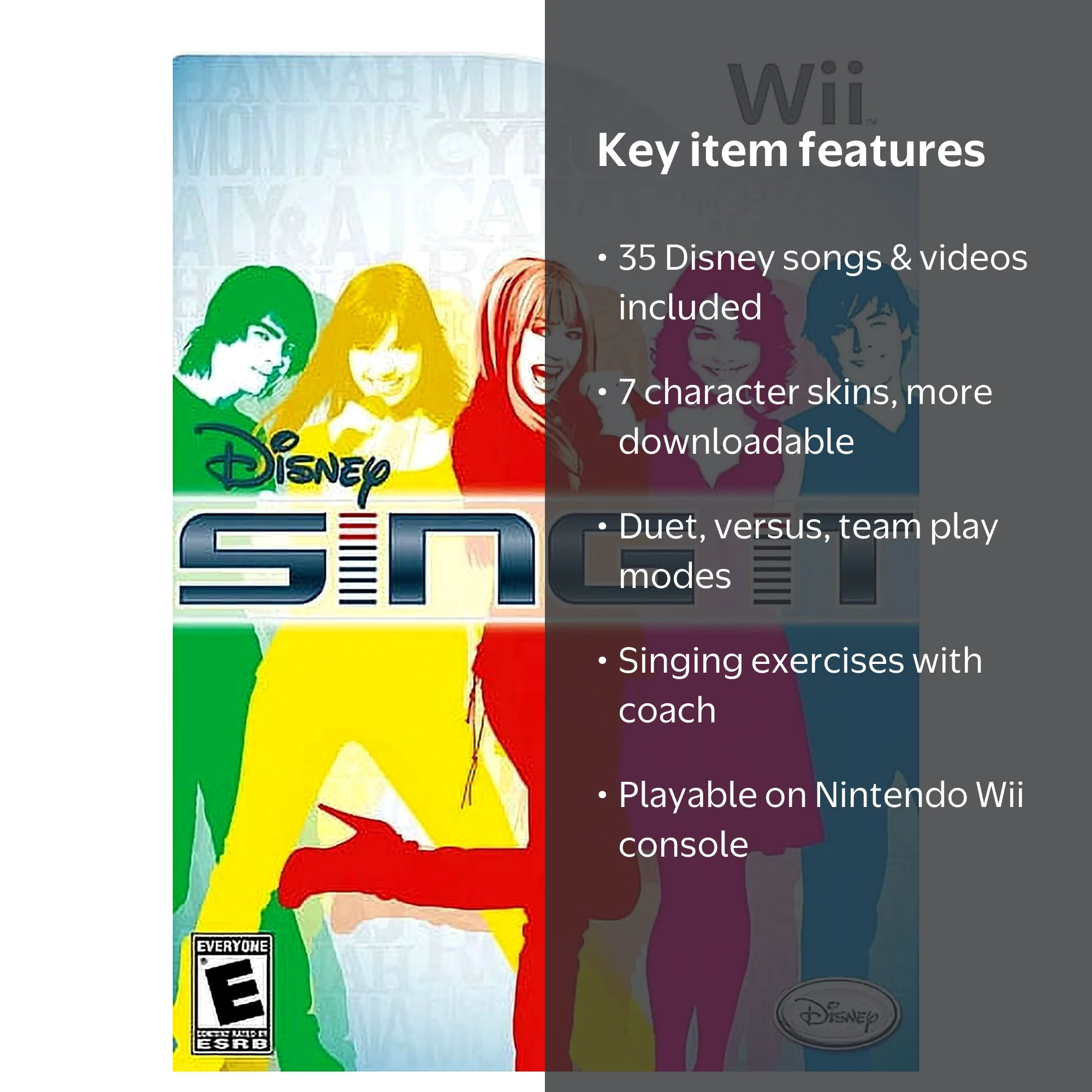 Disney Sing It, Nintendo Wii, Refurbished, 07039200, Physical