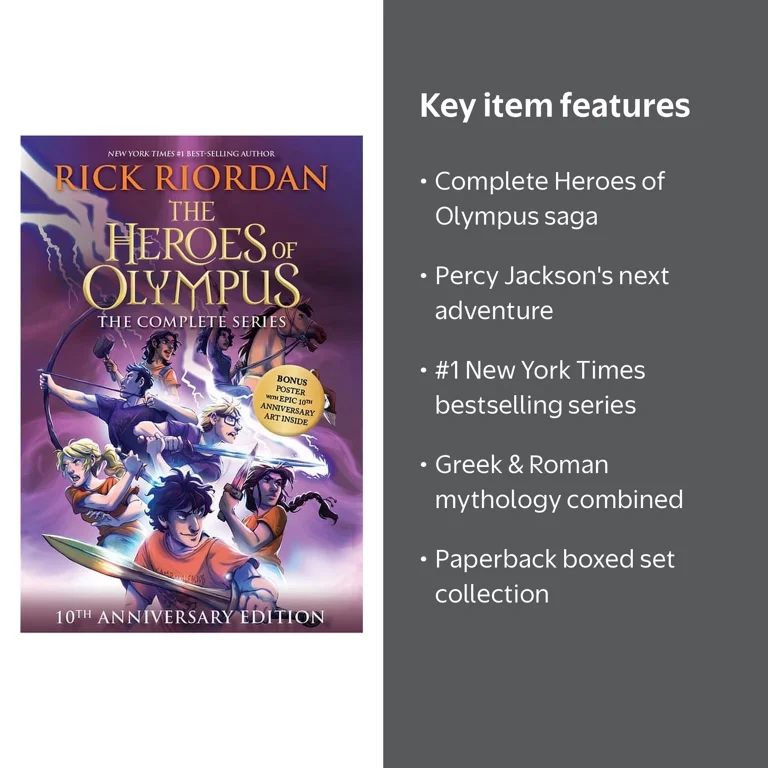 Rick Riordan Heroes of Olympus Paperback Boxed Set, 10th