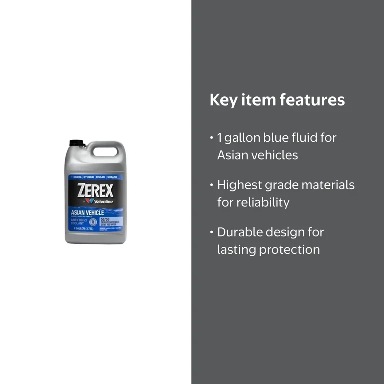 Zerex 861398 1 gal Top Quality Antifreeze Liquid for Asian