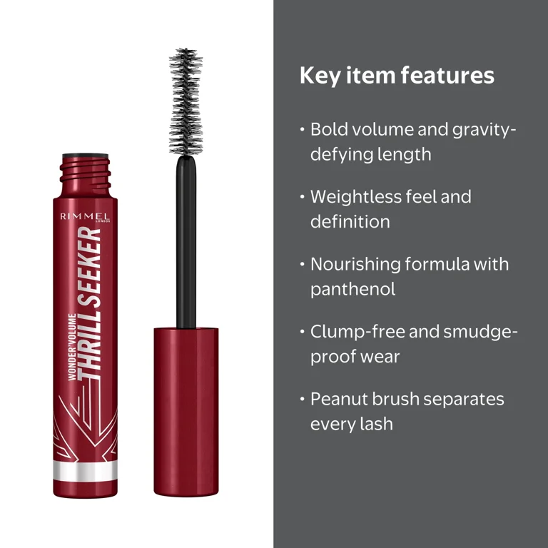 Rimmel Wonder' Volume Thrill Seeker Mascara, Extreme Black 001