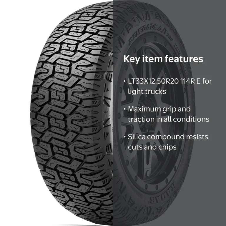 Radar Renegade A/T Pro LT33X12.50R20 114R E Light Truck Tire - All Radar Renegade A/T Pro LT33X12.50R20 114R E Light Truck Tire - All