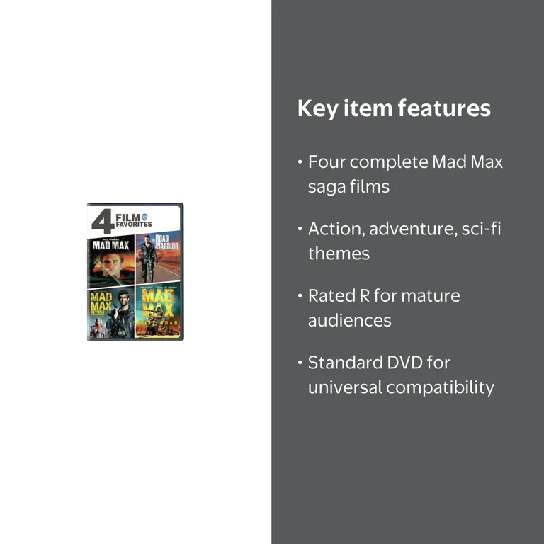 Warner Home Video: Mad Max 4-Film Collection, Action Movie Box Set