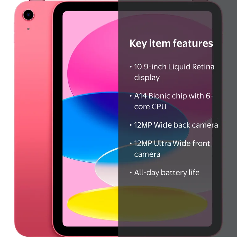 Apple, 10.9-inch iPad Wi-Fi, 256GB, Pink (10th Generation