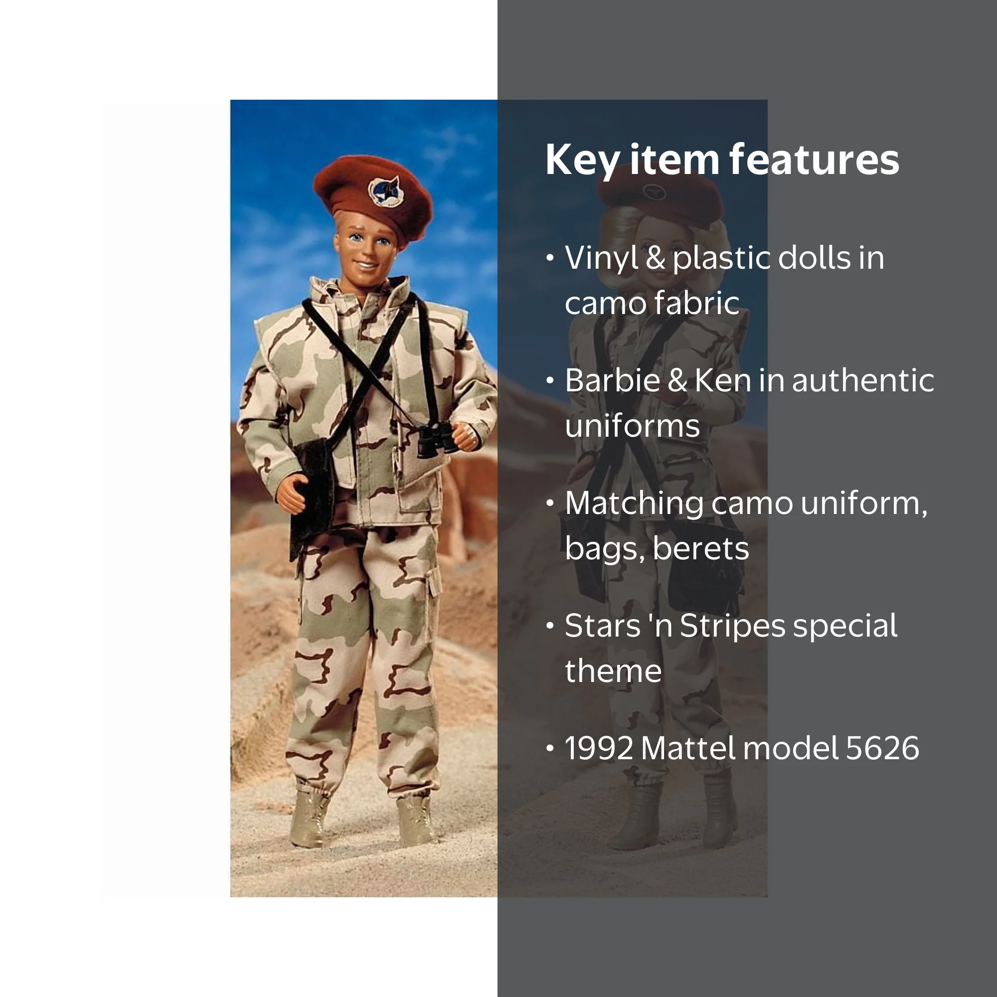 ミリタリー Star'n Stripes ARMY Barbie&Ken DeluxeSet Star 'N Stripes ARMY Barbie & Ken Deluxe Set - Walmart.com