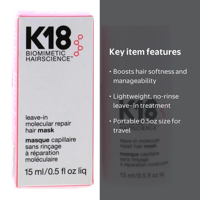 K18 Leave-In Molecular Repair Hair Mask, 0.5 oz - Walmart.com