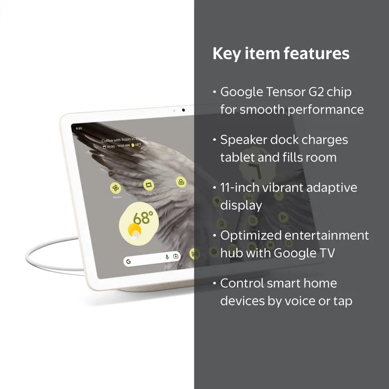 Google Pixel Tablet 128GB with Tensor G2 Chip & Charging Speaker