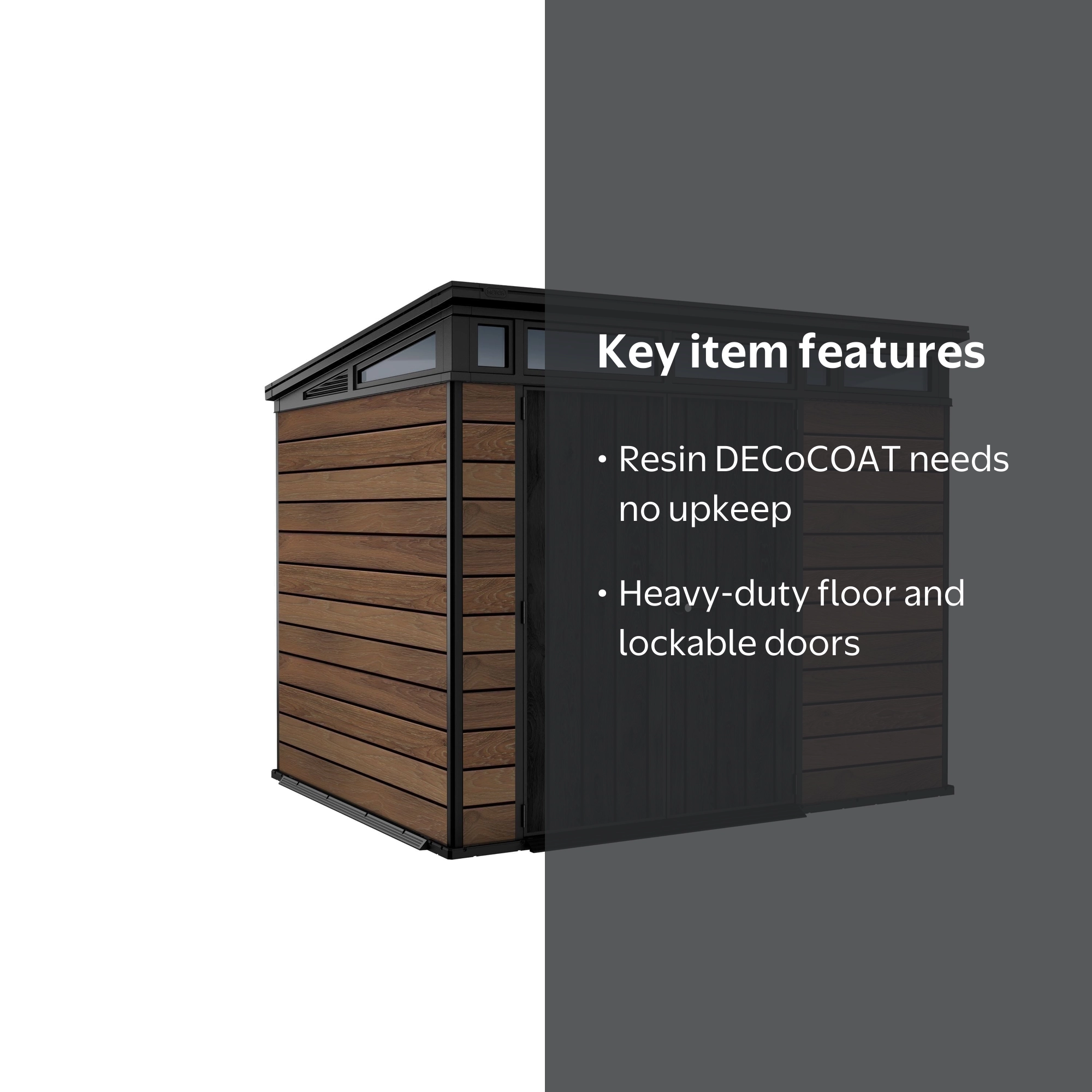 0419クオページ Keter, Signature Outdoor Storage Shed, 9x7 ft, Walnut - Walmart.com