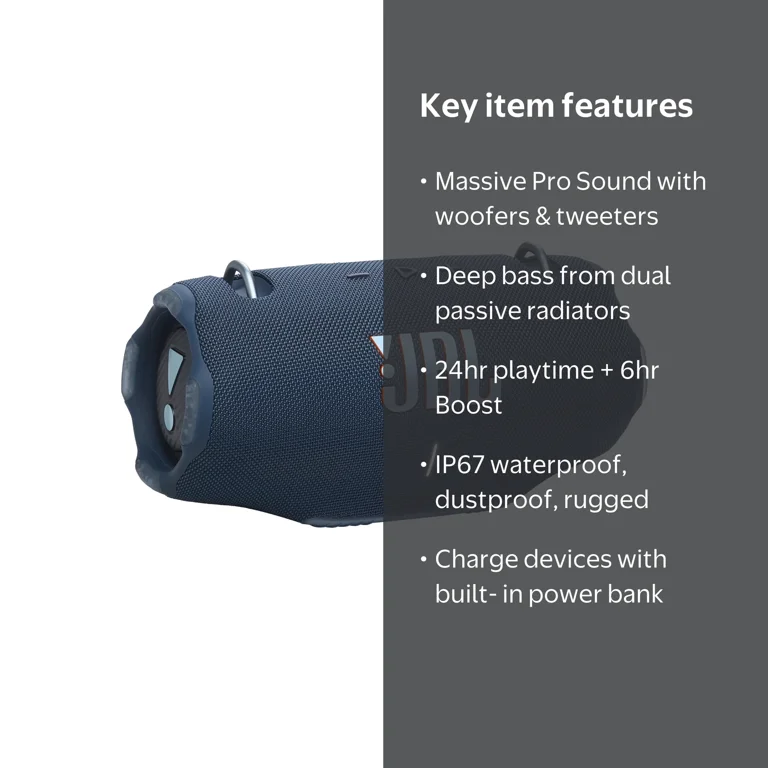 JBL Xtreme 4 Wireless Portable Waterproof Bluetooth Speaker with