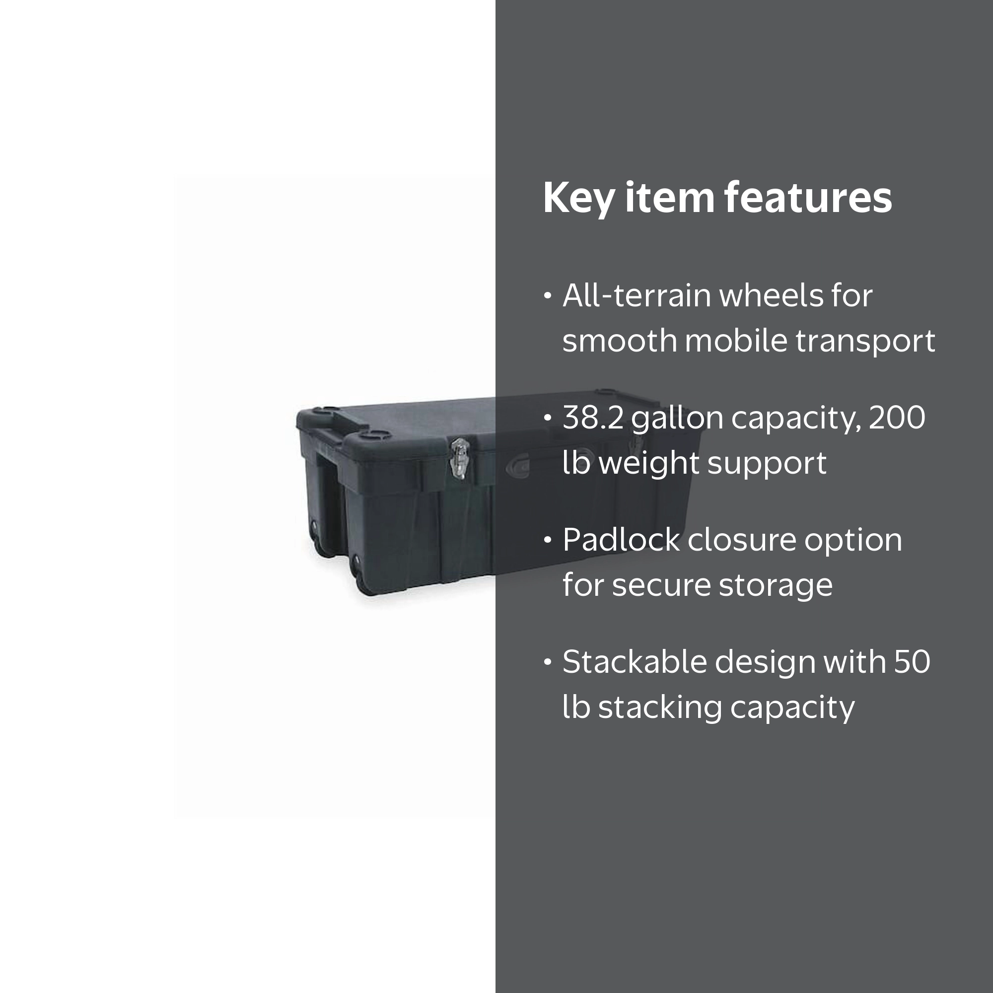 SuperBox, Mobile Storage Trunk, G-1, All Weather Black - Walmart.com
