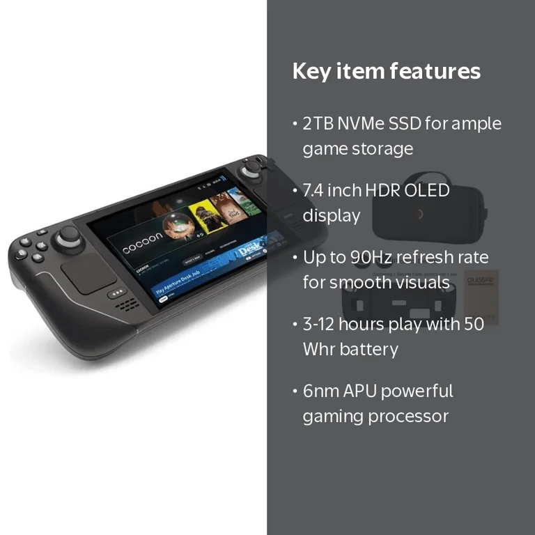 Valve, Handheld Gaming Console, 2TB SSD, 16GB RAM, OLED Display
