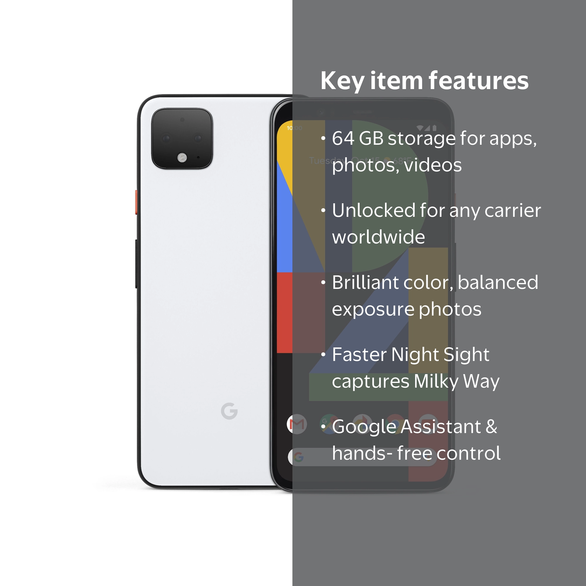 Google Pixel 4 XL White 64 GB, Unlocked - Walmart.com