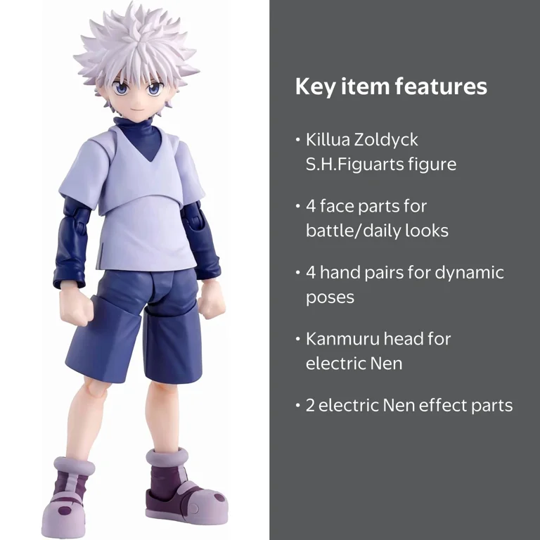 TAMASHII NATIONS, S.H.Figuarts Action Figure, Killua, Hunter x