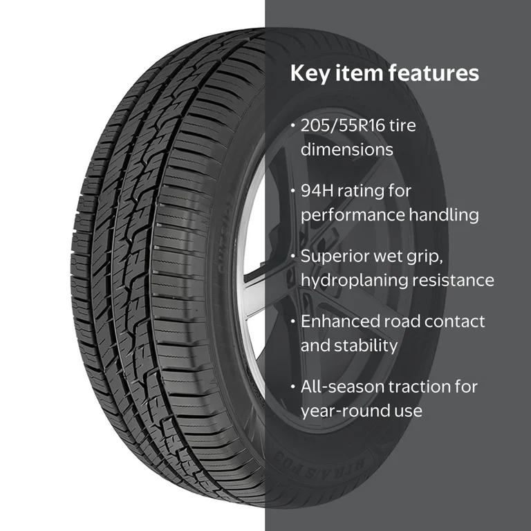 Sumitomo, Passenger Tire, 205/55R16 94H, All Season Black
