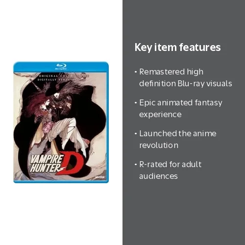 Sentai, Blu-ray, Vampire Hunter D, Remastered in HD - Walmart.com