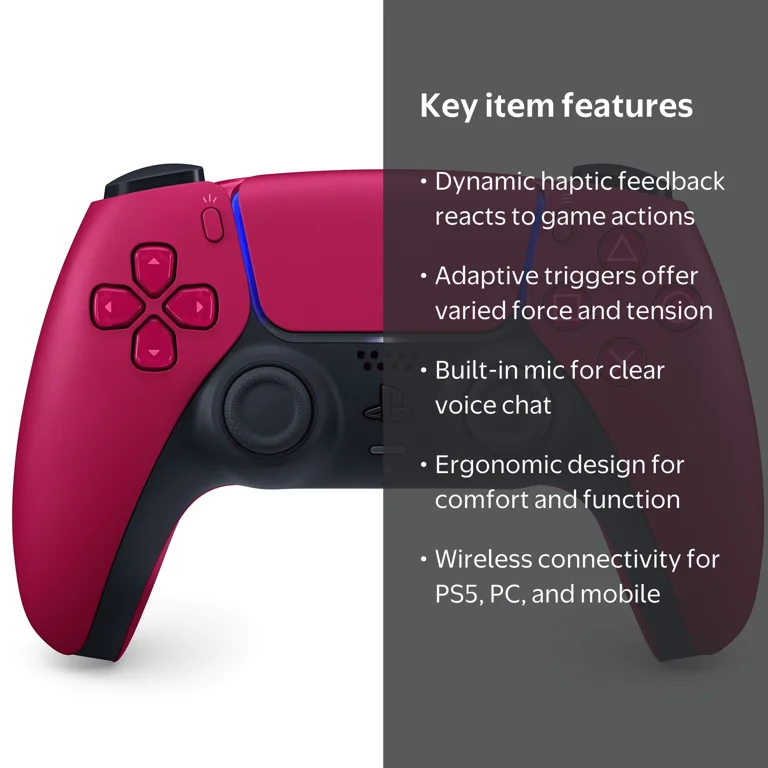 PlayStation DualSense Wireless Controller for PS5, Cosmic Red