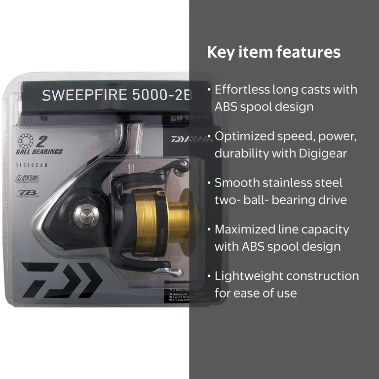 Daiwa Sweepfire 5000-2B Spinning Reel with Digigear Technology and