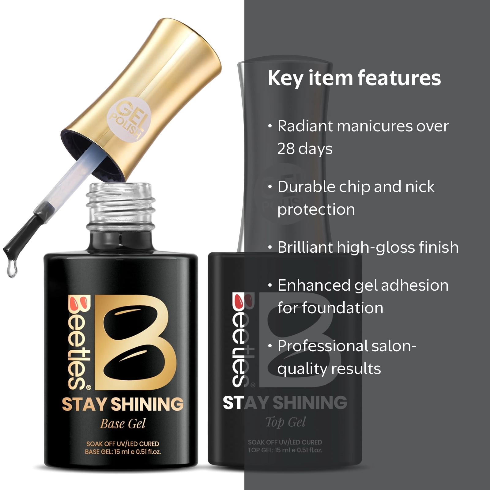 Beetles Crystal Shield Duo Gel Polish Set, Stay Shining Collection