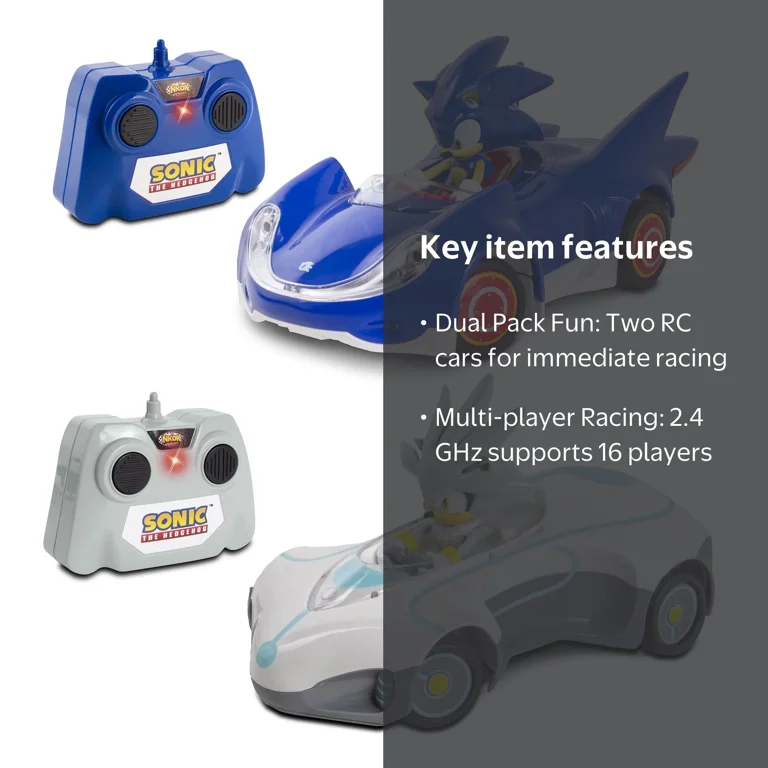 Sonic The Hedgehog, RC Vehicle, 1/28 Scale 2PK, Full Function 2.4