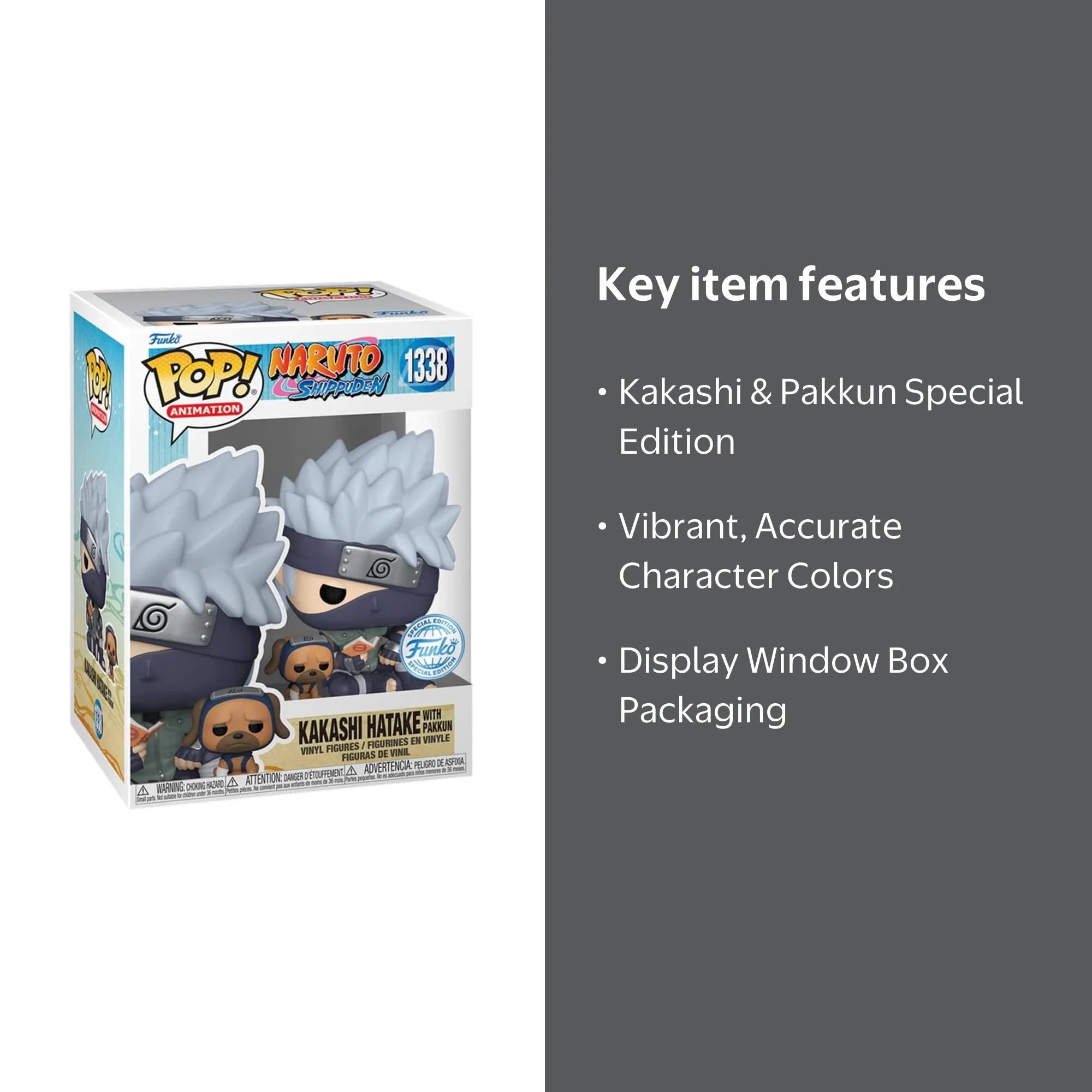 Funko Pop! Animation: Naruto - Kakashi with Pakkun (Exc