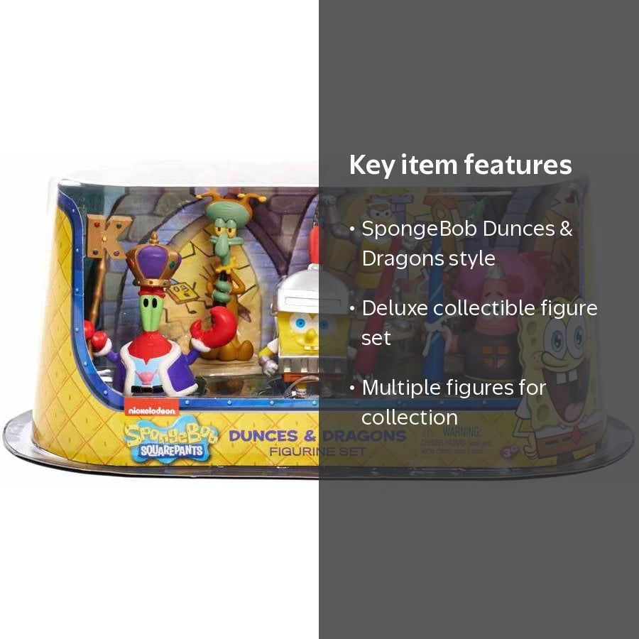 SpongeBob SquarePants, Dunces and Dragons Figure Set, Multicolor