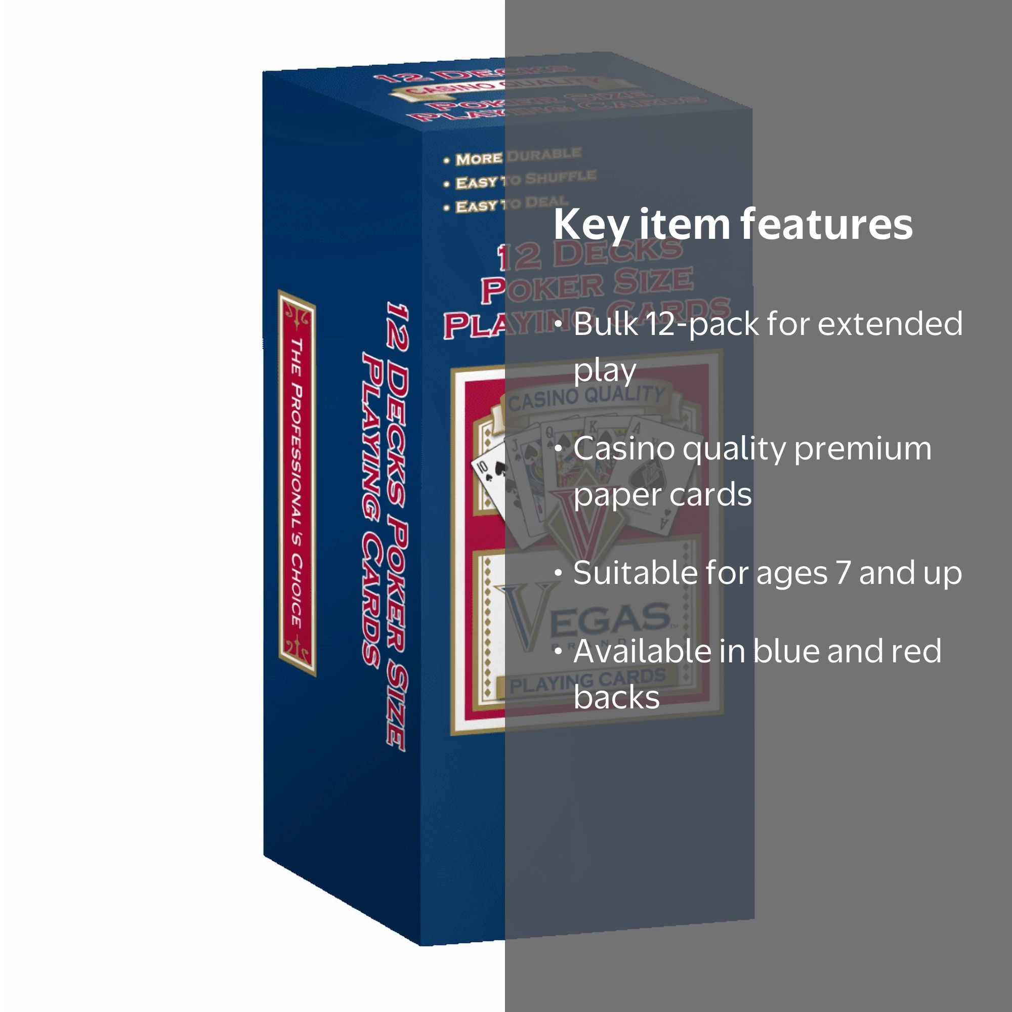 Casino Quality Playing Cards 12個セット　カジノ Amazon.com: Classic Playing Cards 12 Pack, Standard Index, Red and