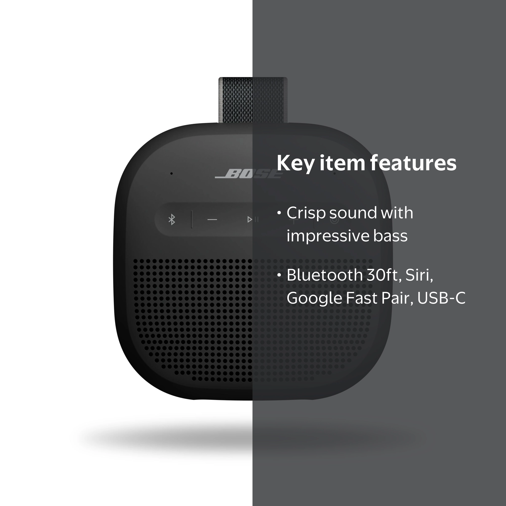 Bose, SoundLink Micro II Bluetooth Speaker, Waterproof, Black