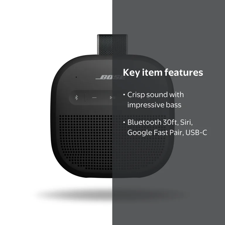 Bose, SoundLink Micro II Bluetooth Speaker, Waterproof, Black
