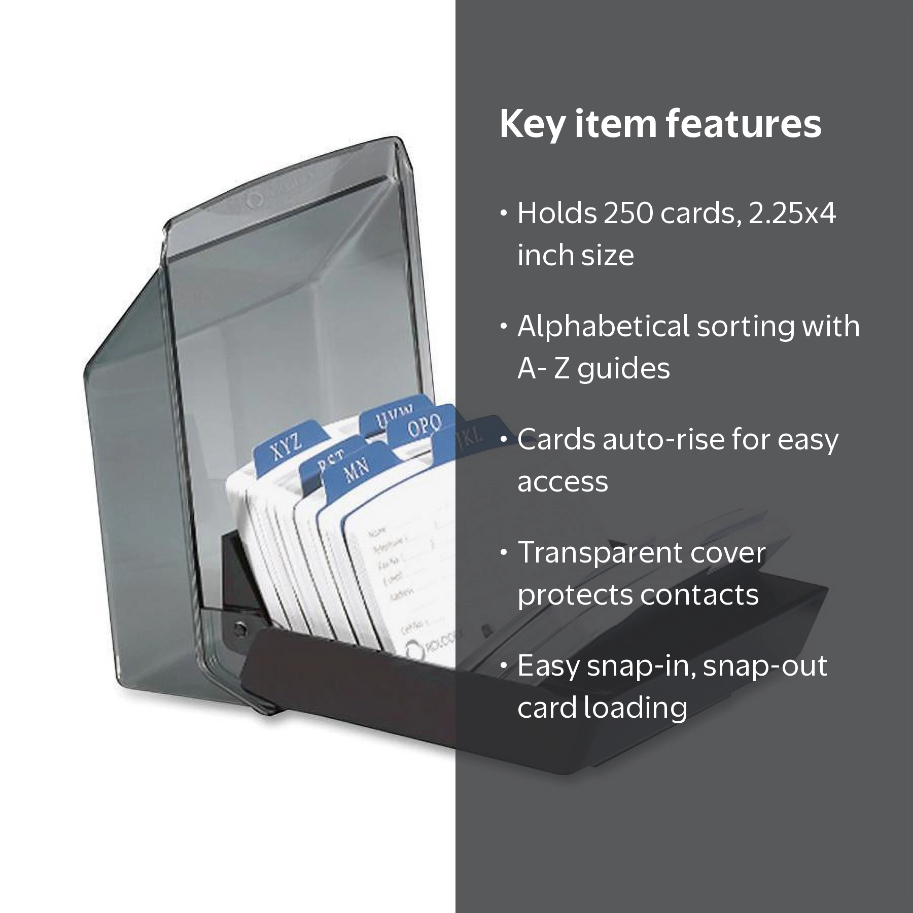 Rolodex ROL67093, 9-Divider Covered Petite Card File, Black